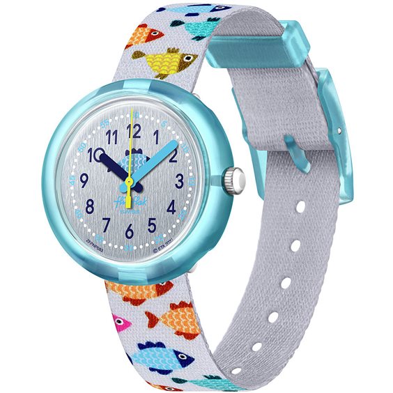 Montre flik flak bleu hot sale